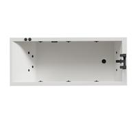 Wholesale Domestic Summit 12 Jet Matt Black V-Tec Single Ended Whirlpool Bath | White | Metal/Plastic | 1700mm x 700mm