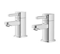Wholesale Domestic Surge Basin Taps Pair | Chrome | Brass | 42.5mm x 174mm x 114.8mm