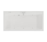 Wholesale Domestic Verna 6 Jet Chrome V-Tec Double Ended Whirlpool Bath | White | Acrylic | 1800mm x 900mm