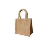 Wholesale Jute Hessian Small Shopping Bags, No. of Bags: 10, Size: Lunch/Gift Bag (LDX) 20x22x12cm
