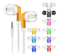Wholesale Kids Bulk Earbuds Headphones Earphones Assorted Colors for Schools, Libraries, Hospitals,Gifts Individually Bagged (50pack)