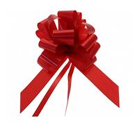 WHOLESALE Large 50mm Pull Bows Ribbon (Pack of 20) Christmas Weddings Gift Wrap (Red)