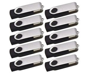 Wholesale,Lot,Bulk - 5/10/20 Pack Real Capacity Black USB Flash Drive Memory Stick Thumb Storage Pen Fold U Disk (8GB, 10PCS)