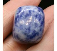 Wholesale Natural Semi-precious Stone Ornaments Irregular Shape Lapis Lazuli Amethyst Fish Tank Garden Ornament Polished Gem 1 -White dot blue-20-30