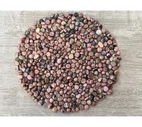 Wholesale Natural Semi Tumbled Rhodonite Gemstone Chips, Crushed Mini Crystals, Undrilled Crystal Chips (0.2kg)