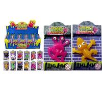 Wholesale Pack of 60 x Sticky Creatures - Children's Kid's Party Goody Bag Filler Loot Reward Pocket Money Toy Prize Lucky Dip Pinata Stocking Filler (60)