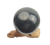 Wholesale Price Big Size 30/40/50/60/70/80mm Natural shungite Sphere Decoration Gemstone (Base)(70mm)