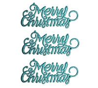 WHOLESALE PRICE DEALS Large 25cm Merry Christmas Glitter Hanging Window Greeting Sign Xmas Decoration (Blue)