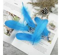 Wholesale Soft Goose Feather 13-18cm Natural Swan Plume for DIY Jewelry Creation Handicraft Accessories Wedding Party Decoration-Blue-20Pcs