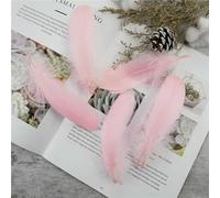 Wholesale Soft Goose Feather 13-18cm Natural Swan Plume for DIY Jewelry Creation Handicraft Accessories Wedding Party Decoration-Light pink-20Pcs