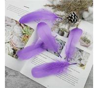 Wholesale Soft Goose Feather 13-18cm Natural Swan Plume for DIY Jewelry Creation Handicraft Accessories Wedding Party Decoration-Purple-20Pcs