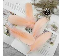 Wholesale Soft Goose Feather 13-18cm Natural Swan Plume for DIY Jewelry Creation Handicraft Accessories Wedding Party Decoration-Shell pink-100Pcs