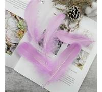 Wholesale Soft Goose Feather 13-18cm Natural Swan Plume for DIY Jewelry Creation Handicraft Accessories Wedding Party Decoration-Light purple-100Pcs