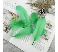 Wholesale Soft Goose Feather 13-18cm Natural Swan Plume for DIY Jewelry Creation Handicraft Accessories Wedding Party Decoration-Grass green-100Pcs