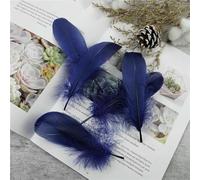 Wholesale Soft Goose Feather 13-18cm Natural Swan Plume for DIY Jewelry Creation Handicraft Accessories Wedding Party Decoration-Navy-100Pcs