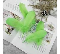 Wholesale Soft Goose Feather 13-18cm Natural Swan Plume for DIY Jewelry Creation Handicraft Accessories Wedding Party Decoration- green-100Pcs