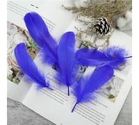 Wholesale Soft Goose Feather 13-18cm Natural Swan Plume for DIY Jewelry Creation Handicraft Accessories Wedding Party Decoration-Royal blue-100Pcs