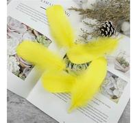 Wholesale Soft Goose Feather 13-18cm Natural Swan Plume for DIY Jewelry Creation Handicraft Accessories Wedding Party Decoration-Yellow-100Pcs