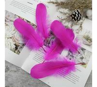 Wholesale Soft Goose Feather 13-18cm Natural Swan Plume for DIY Jewelry Creation Handicraft Accessories Wedding Party Decoration-Rose red-100Pcs