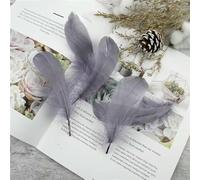 Wholesale Soft Goose Feather 13-18cm Natural Swan Plume for DIY Jewelry Creation Handicraft Accessories Wedding Party Decoration-Dark grey-20Pcs