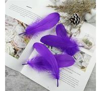 Wholesale Soft Goose Feather 13-18cm Natural Swan Plume for DIY Jewelry Creation Handicraft Accessories Wedding Party Decoration-Dark purple-100Pcs