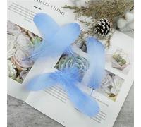 Wholesale Soft Goose Feather 13-18cm Natural Swan Plume for DIY Jewelry Creation Handicraft Accessories Wedding Party Decoration-Sky blue-20Pcs
