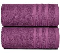 Wholesale Trade Dealz 2 X Premium Extra Large Jumbo Bath Sheets 100% Egyptian Cotton Soft 600GSM Beach Towel Super Absorbent Hotel Bathroom XXL Towel Set (Purple)