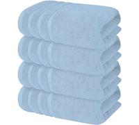 Wholesale Trade Dealz 4 x Large Jumbo Bath Sheet Towel Set (75 x 150 cm-500GSM) Pure Cotton XL Bath Sheet Towels (Cotton, Sky Blue)