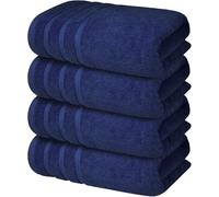 Wholesale Trade Dealz 4 x Large Jumbo Bath Sheet Towel Set (75 x 150 cm-500GSM) Pure Cotton XL Bath Sheet Towels (Blue, Cotton)