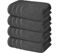 Wholesale Trade Dealz 4 x Large Jumbo Bath Sheet Towel Set (75 x 150 cm-500GSM) Pure Cotton XL Bath Sheet Towels (Charcoal Grey, Cotton)