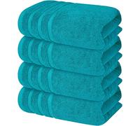 Wholesale Trade Dealz 4 x Large Jumbo Bath Sheet Towel Set (75 x 150 cm-500GSM) Pure Cotton XL Bath Sheet Towels (Teal, Cotton)