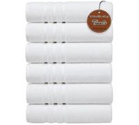 Wholesale Trade Dealz 6x Large Jumbo Bath Towels Set 75cm x 150cm 100% Egyptian cotton Super Soft Lightweight Quick Dry and Absorbent Gym Pool Bathroom Towel (White)