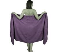 Wholesale Trade Dealz Extra Large Bath Sheet 100 x 200 cm Super Jumbo Big Bath Sheets Towels Beach Body Wrap XL Bath Towels 600-GSM (Purple)