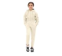 Wholesale Trade Dealz Girls Tracksuit Crop Hooded Hoodie Bottom Jogging Suit Joggers Kids Age 7-13 Years Causal Activewear Set Sport Gym School (11-12 Years, Cream)