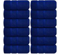 Wholesale Trade Dealz Large Jumbo Bath Towels Pack of 4, 6 & 12 100% Egyptian Cotton Super Soft 500GSM High Absorbent Quick Dry Big Bathroom Towels Set (12, Blue)