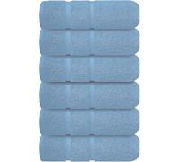 Wholesale Trade Dealz Large Jumbo Bath Towels Pack of 4, 6 & 12 100% Egyptian Cotton Super Soft 500GSM High Absorbent Quick Dry Big Bathroom Towels Set (6, Sky Blue)