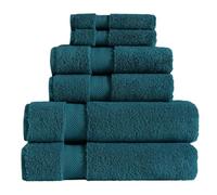 Wholesale Trade Dealz Luxury Bath Towels 800GSM 100% Egyptian Cotton Super Soft Face Hand Bath Towels Jumbo Bath Sheets Quick Dry Highly Absorbent Beach Towels (Blue Lagoon, 6 Pcs Towels)