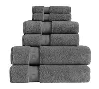 Wholesale Trade Dealz Luxury Bath Towels 800GSM 100% Egyptian Cotton Super Soft Face Hand Bath Towels Jumbo Bath Sheets Quick Dry Highly Absorbent Beach Towels (Charcoal, Face Cloth)