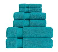 Wholesale Trade Dealz Luxury Bath Towels 800GSM 100% Egyptian Cotton Super Soft Face Hand Bath Towels Jumbo Bath Sheets Quick Dry Highly Absorbent Beach Towels (Turquoise, Face Cloth)