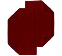 Wholesale Trade Dealz Luxury Egyptian Cotton Terry Toweling Bath Mats Set of 2, 4, 6 & 12 Bathroom Rugs 50 x 70 cm Super Soft High Absorbent Shower Floor Towels Quick Dry Hotel Bathroom Mat (2, Red)