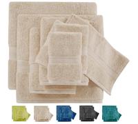 Wholesale Trade Dealz Luxury Towels 800GSM Large Bath Towel 100% Egyptian Cotton Face Cloth Super Soft Hand Towels Big Extra Large Jumbo Bath Sheets Hotel Quality Towel Set (Cream, 2x_Face Cloth)