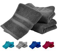 Wholesale Trade Dealz Luxury Wash Cloth Set (800 GSM, 30 x 30 cm, 3-Pack) Super Soft 100% Egyptian Cotton Premium Flannels Face Cloth Quick Dry & Absorbent Hotel Quality Towels (Charcoal Grey)
