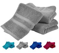 Wholesale Trade Dealz Luxury Wash Cloth Set (800 GSM, 30 x 30 cm, 3-Pack) Super Soft 100% Egyptian Cotton Premium Flannels Face Cloth Quick Dry & Absorbent Hotel Quality Towels (Silver)