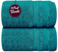 Wholesale Trade Dealz Pack of 1 & 2 Extra Large Jumbo Bath Sheet 100 X 200cm 100% Egyptian Cotton Super Soft Quick Dry Body Wrap Beach Towels XL Bath Towels 600-GSM (1, Teal/Turquoise)