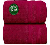 Wholesale Trade Dealz Pack of 1 & 2 Extra Large Jumbo Bath Sheet 100 X 200cm 100% Egyptian Cotton Super Soft Quick Dry Body Wrap Beach Towels XL Bath Towels 600-GSM (1, Hot Pink)