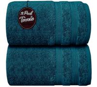 Wholesale Trade Dealz Pack of 1 & 2 Extra Large Jumbo Bath Sheet 100 X 200cm 100% Egyptian Cotton Super Soft Quick Dry Body Wrap Beach Towels XL Bath Towels 600-GSM (1, Blue Lagoon)