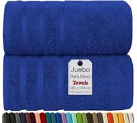 Wholesale Trade Dealz Pack of 2 & 4 Extra Large Bath Sheets 100 x 150 cm 100% Egyptian Cotton Super Soft, Quick-Dry High Absorbent Hotel Quality XL Jumbo Bath Towels (2, Blue)