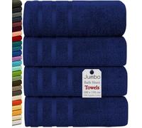 Wholesale Trade Dealz Pack of 2 & 4 Extra Large Bath Sheets 100 x 150 cm 100% Egyptian Cotton Super Soft, Quick-Dry High Absorbent Hotel Quality XL Jumbo Bath Towels (4, Navy Blue)