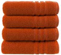 Wholesale Trade Dealz Pack of 2 & 4 Large Bath Sheet Towels 70 X 130 cm 100% Cotton Hotel Quality Bath Towels Soft Quick Drying & Highly Absorbent Big Bath Sheet 500GSM (2, Orange)
