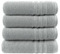 Wholesale Trade Dealz Pack of 2 & 4 Large Bath Sheet Towels 70 X 130 cm 100% Cotton Hotel Quality Bath Towels Soft Quick Drying & Highly Absorbent Big Bath Sheet 500GSM (2, Silver)